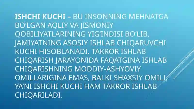 Ishchikuchi kuchi va uning bandligi 2