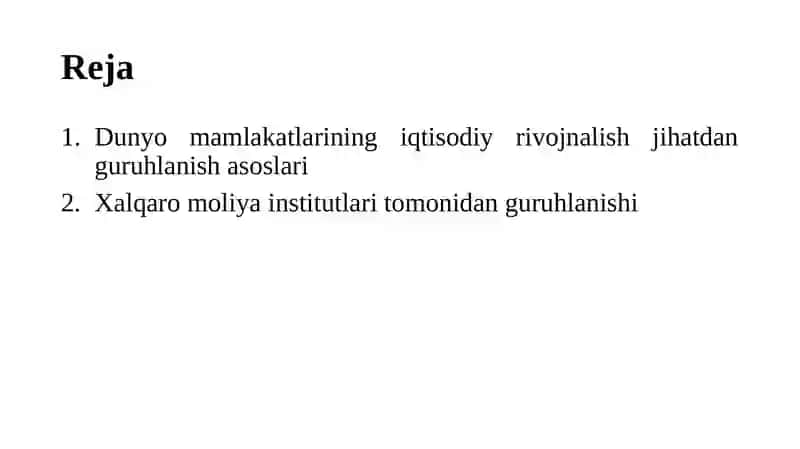Jahon iqtisodiyoti 2