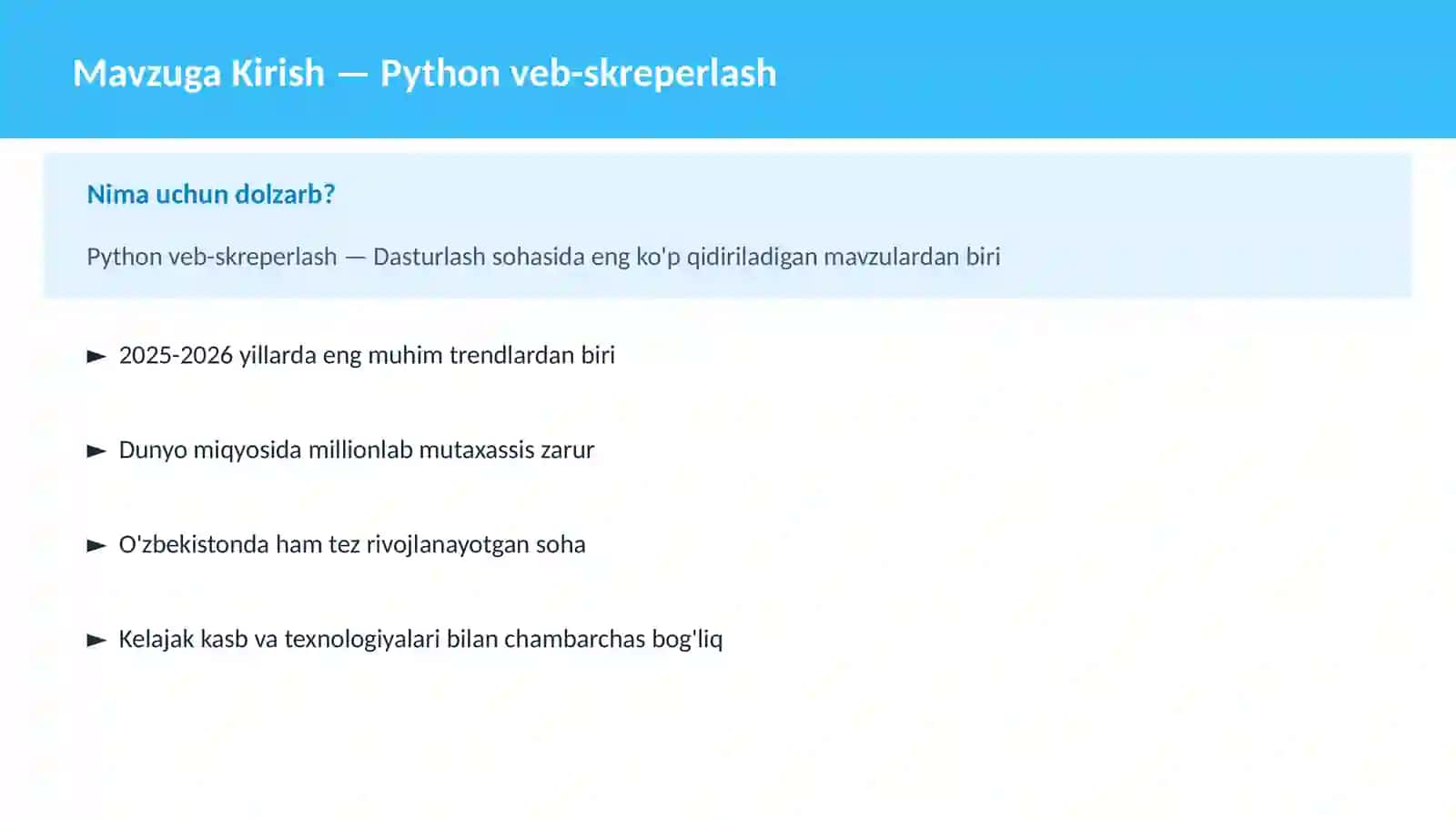 PYTHON DASTURLASH 2