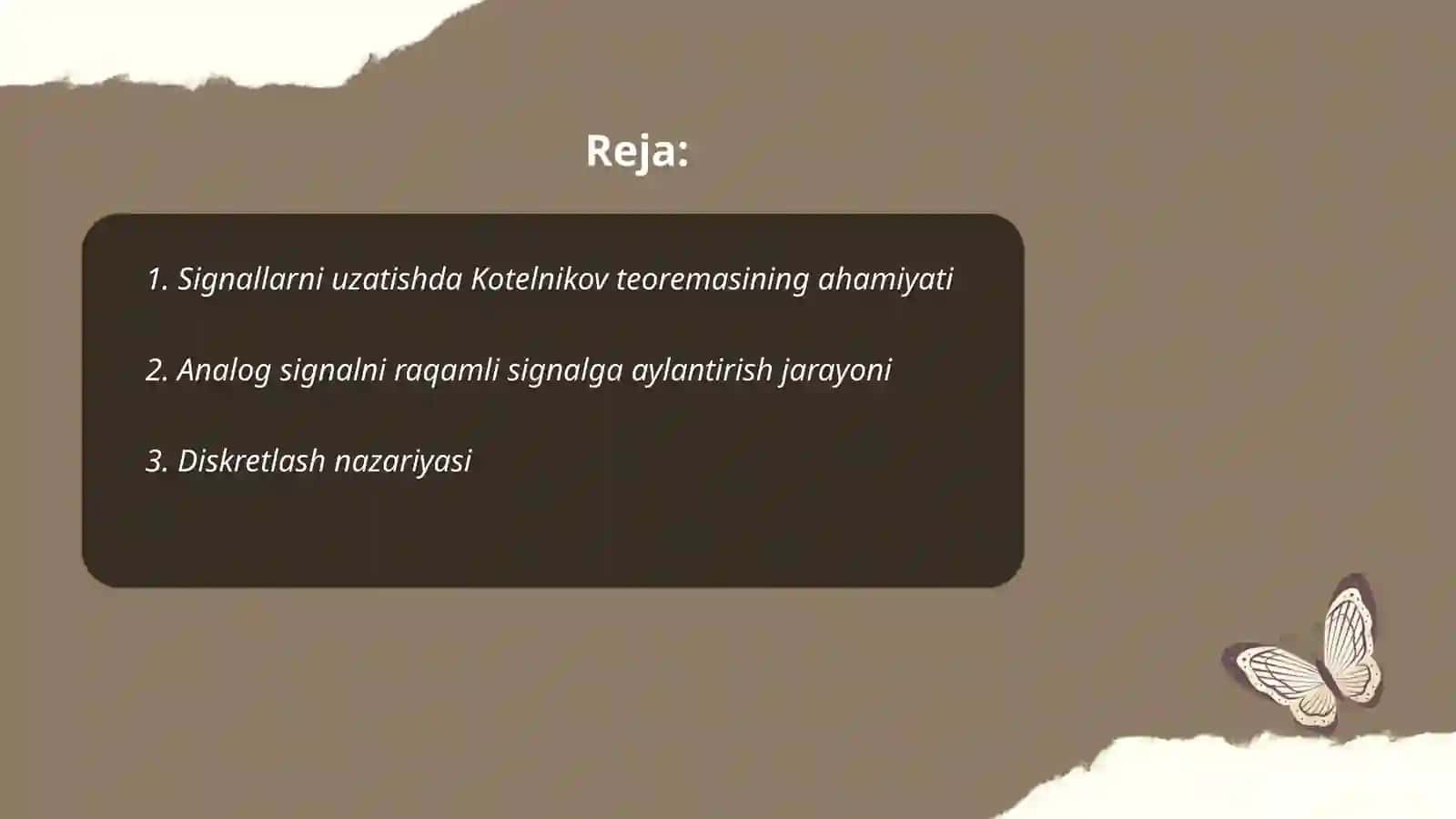 Kotelnikov teoremasi 2