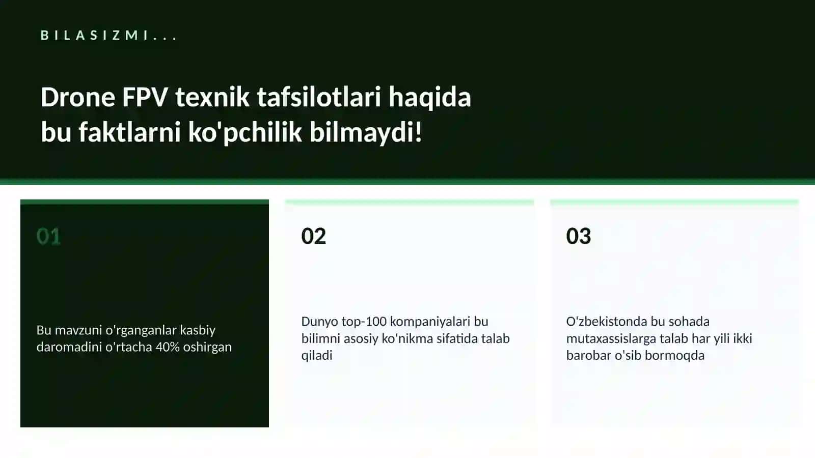 DRONE FPV TEXNIK TAFSILOTLARI 2