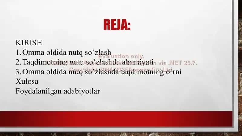 Omma oldida nutq so‘zlashda taqdimotning o’rni 2