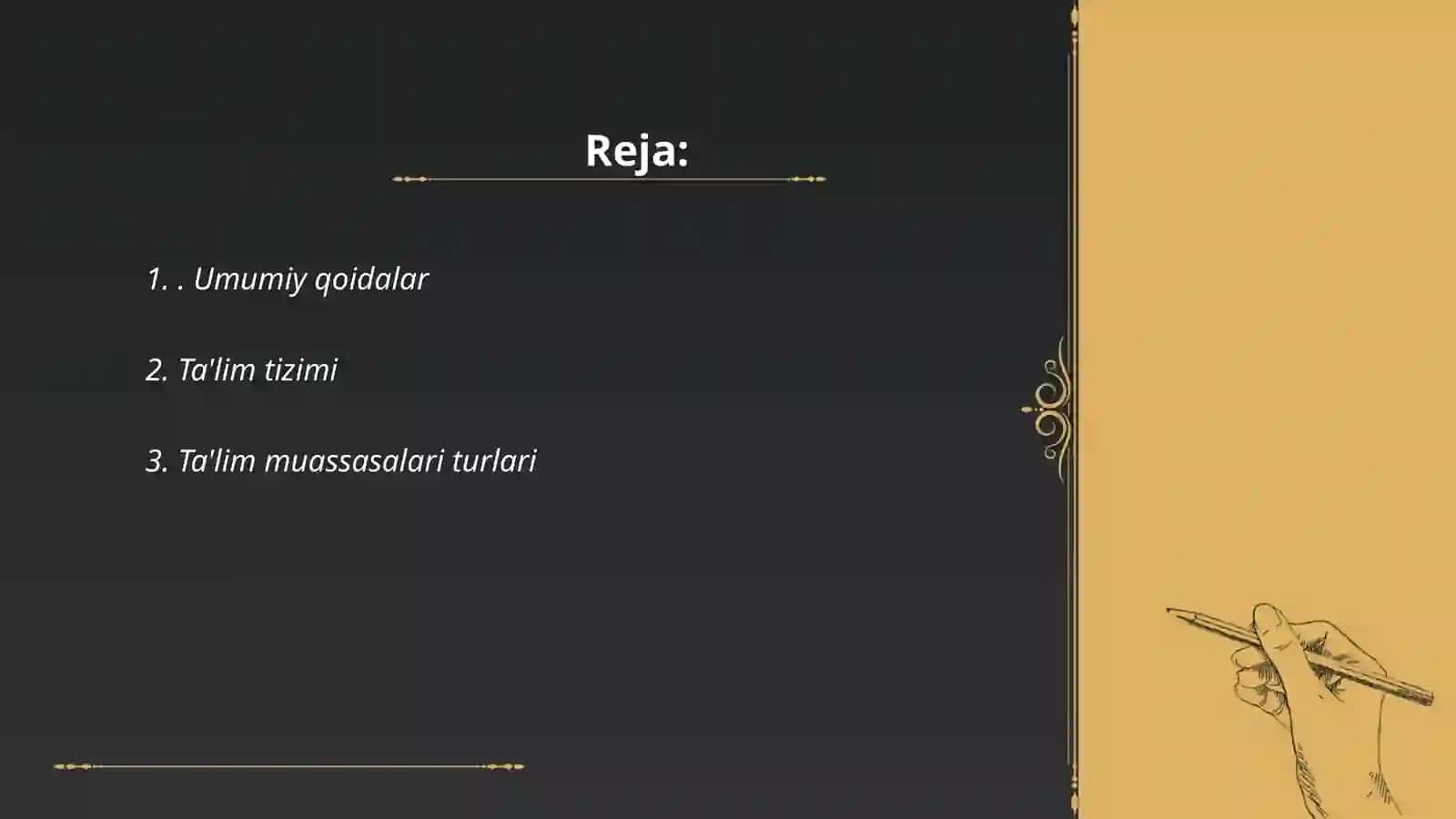 O'zbekiston Respublikasi "Ta'lim to'g'risidagi"Qonuni 2