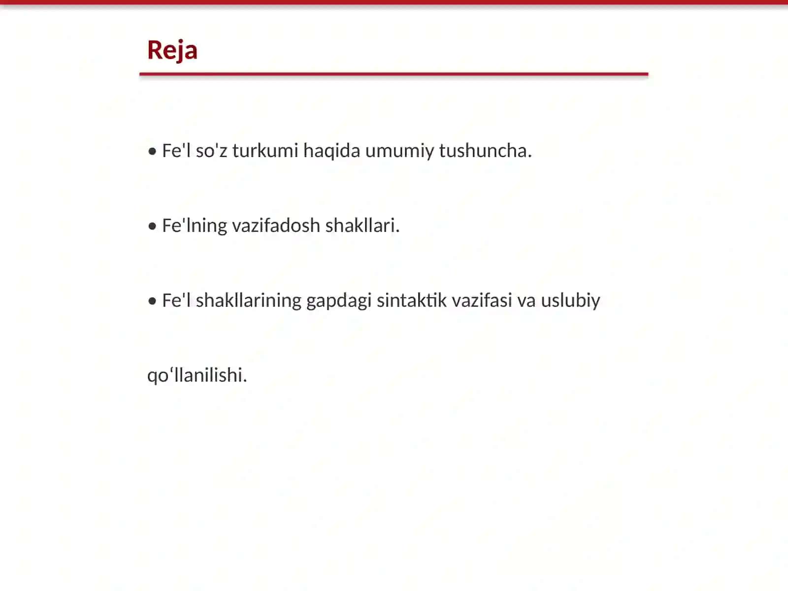 Fe'l so'z turkumi 2