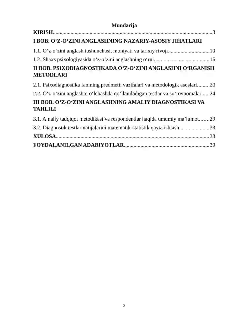 O'z-o'zini anglash psixodiagnostika ob'ekti sifatida 2