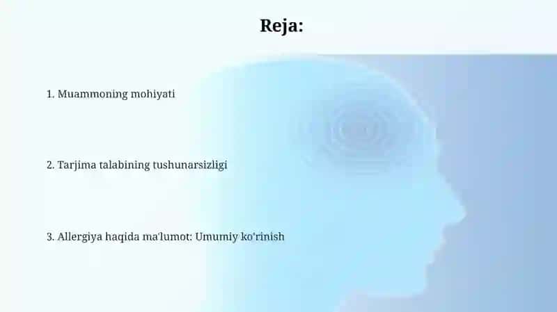 Allergiya haqida ma'lumot 2