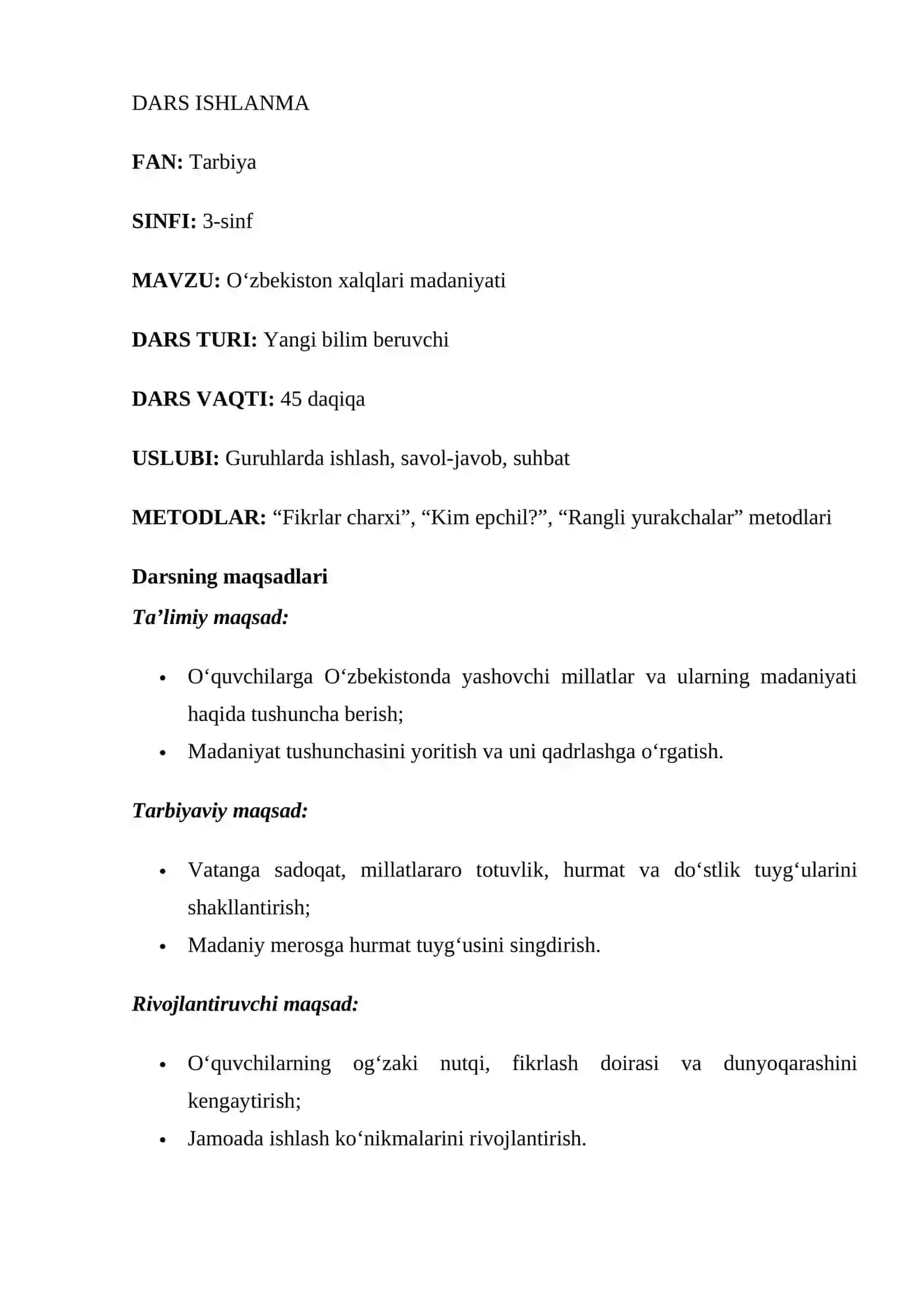 Oʻzbekiston xalqlari madaniyati 2