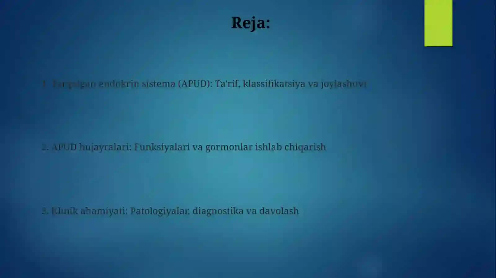 Tarqalgan endokrin sistema (APUD) 2