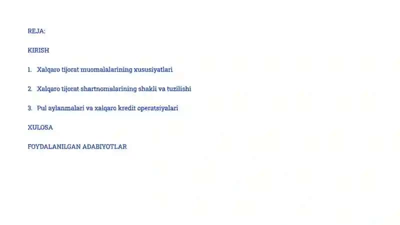 Xalqaro biznes moliyasi 2