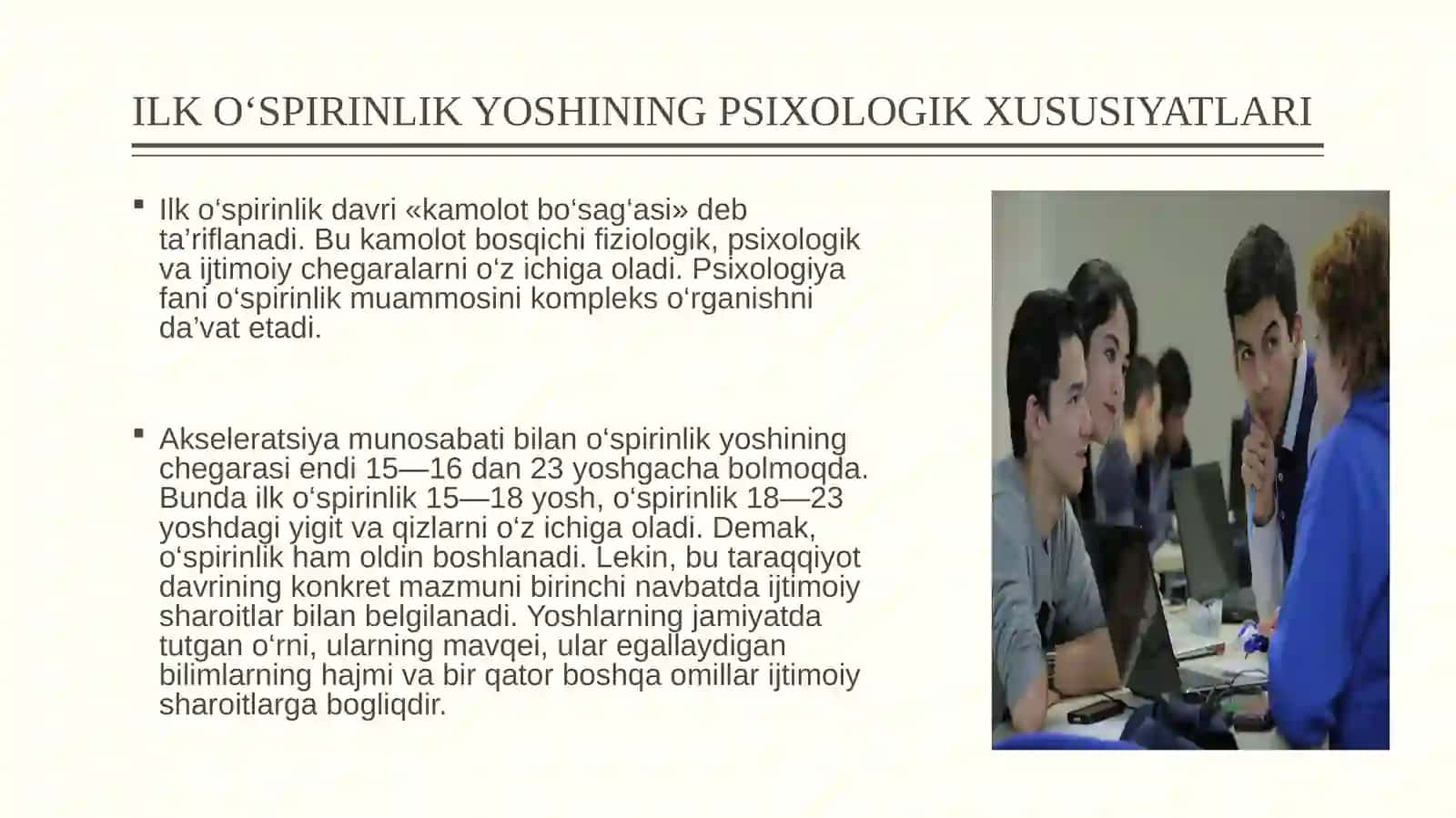 ILKO‘SPIRINLIK davriningPSIXOLOGIK XUSUSIYATLARI 2