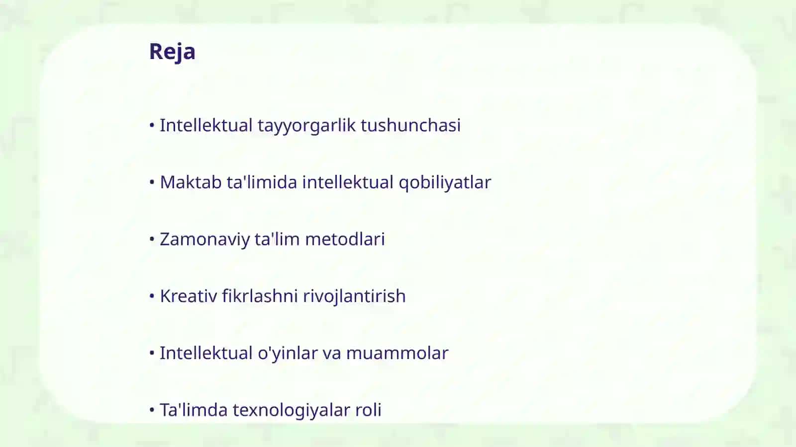 Maktabga intellektual tayyorlik 2