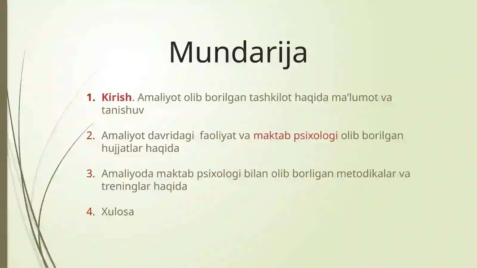 Obidova Feruzaning amaliyot hisoboti 2