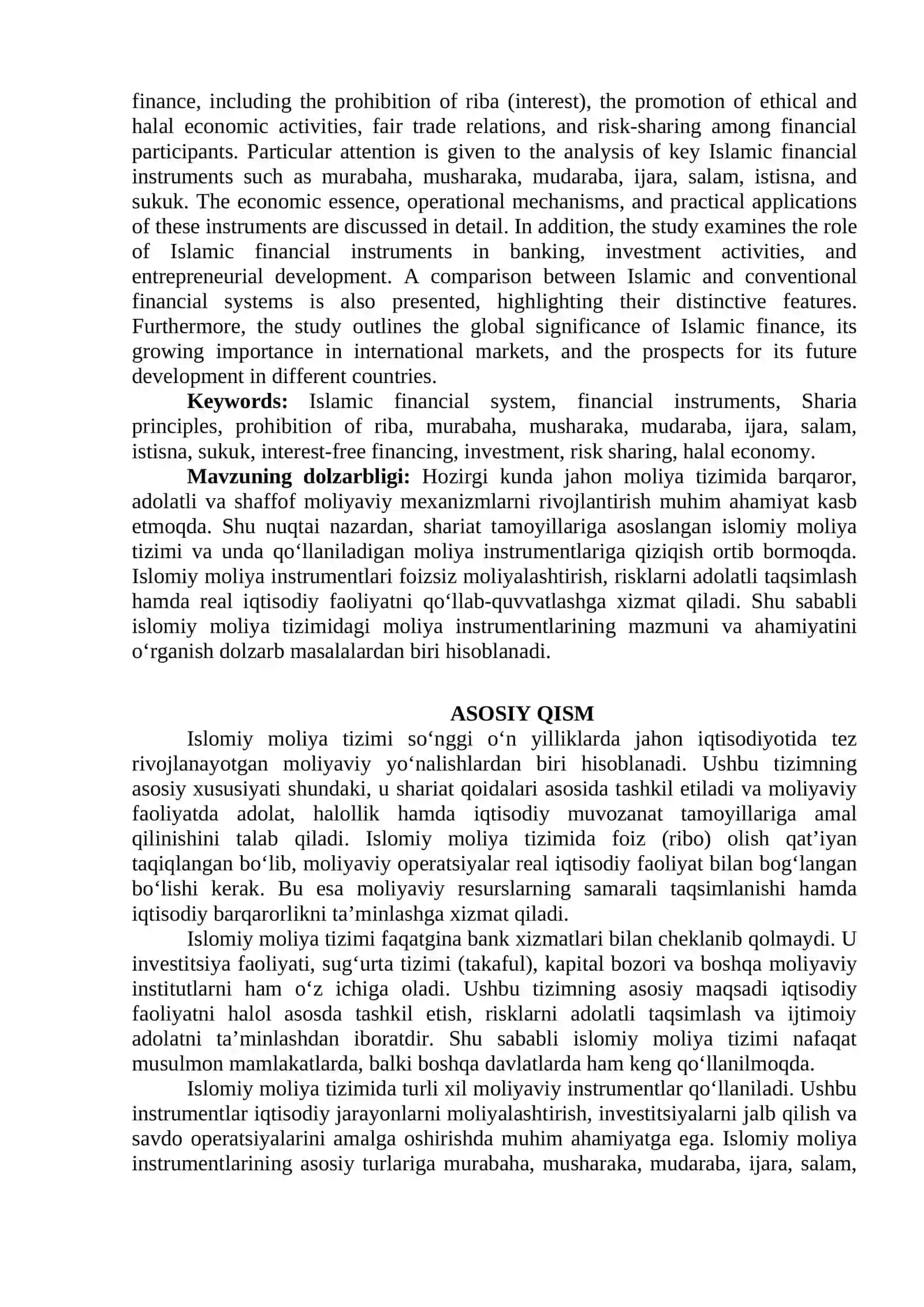 Islomiy moliya tizimida islom moliya instrumentlari 2