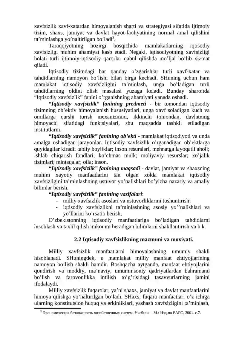 Iqtisodiy xavfsizlik 2