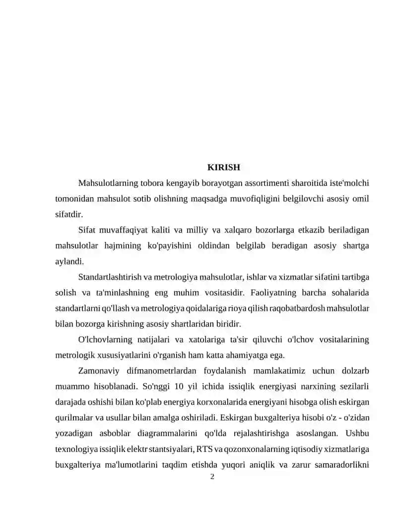 Difmanometrlarning o'lchash sxemalari tahlili 2