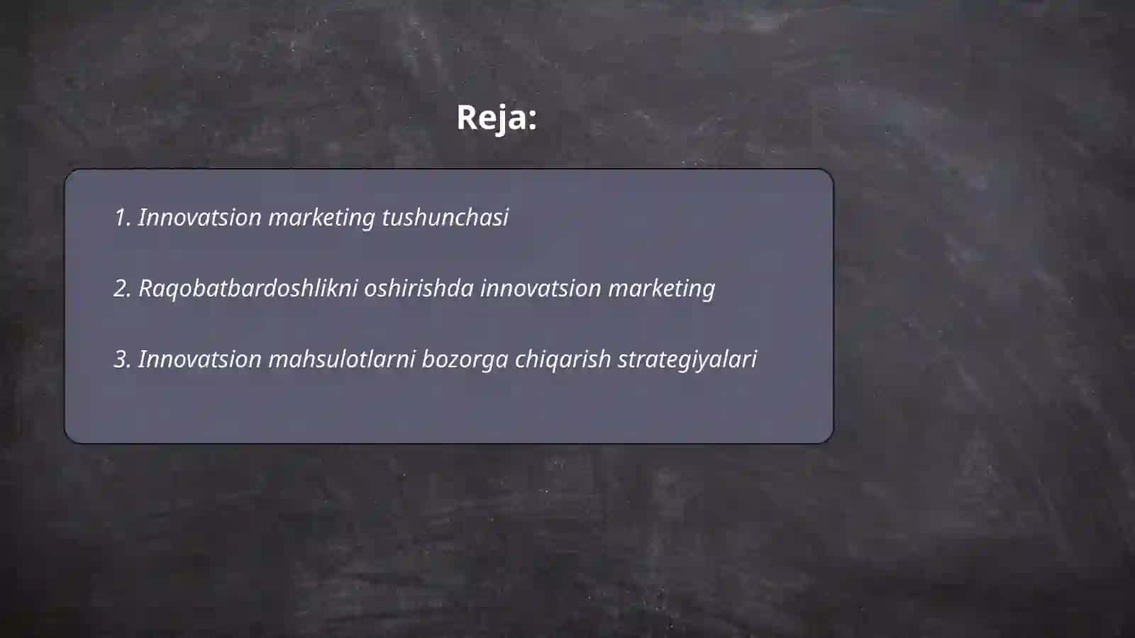 Innavatsion marketing konsepsiyasi 2