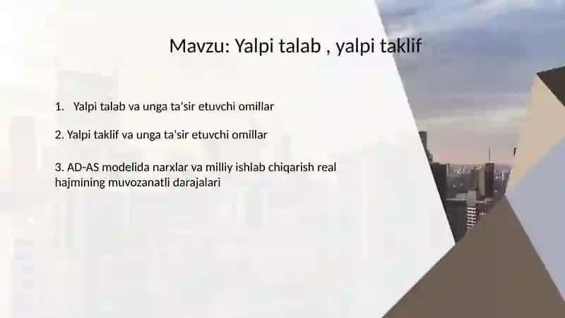 Yalpi talab , yalpi taklif 2
