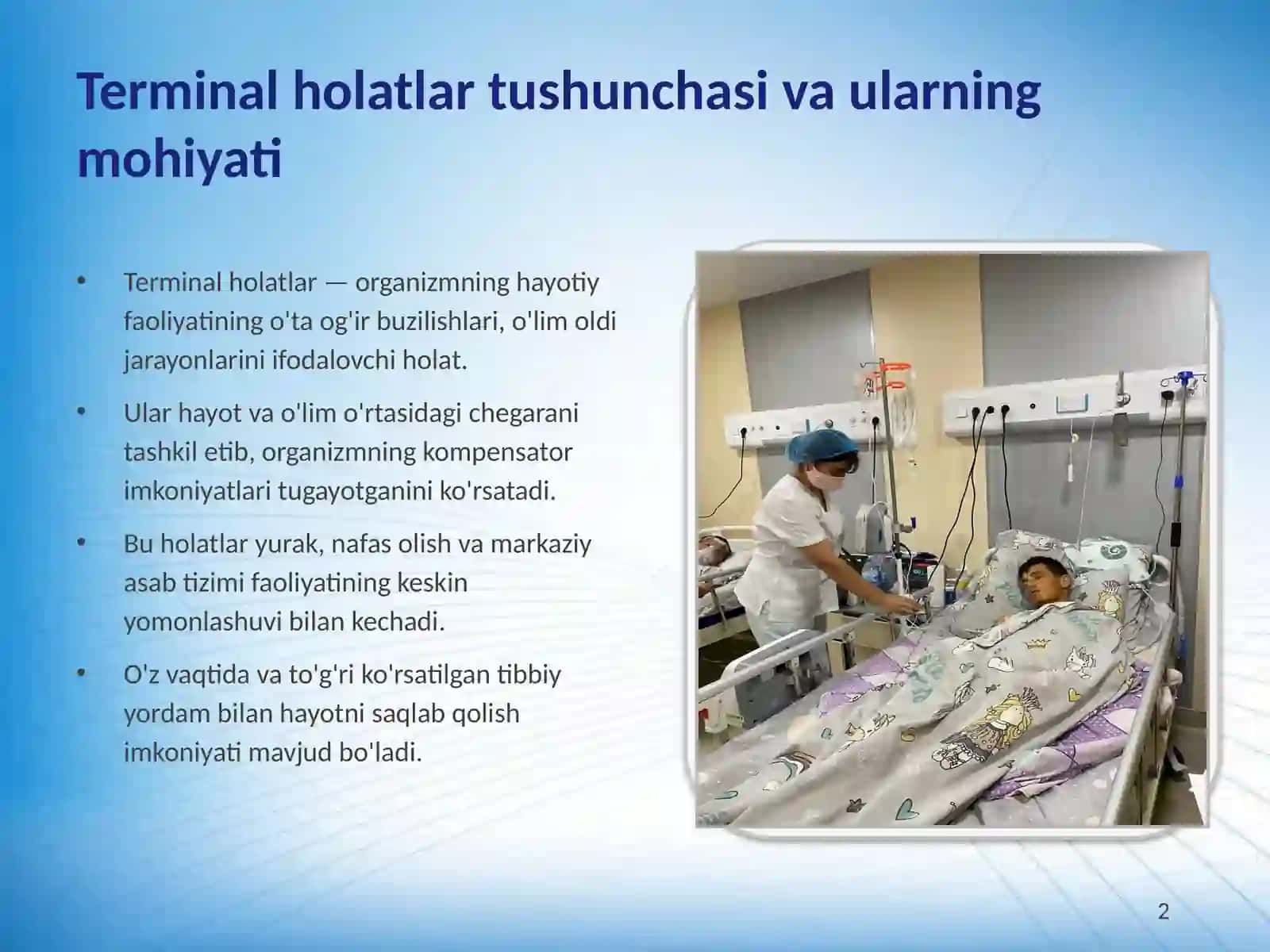 Terminal Holatlar va Reanimatsiya Asoslari 2