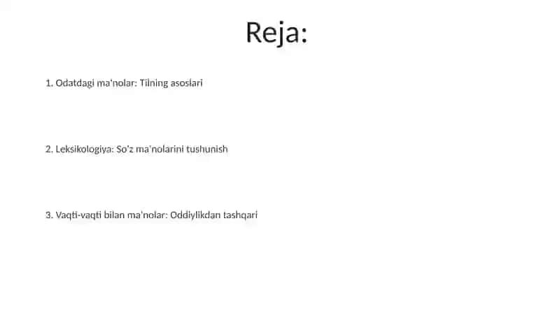 Leksikologiya: So'z ma'nolarini tushunish 2