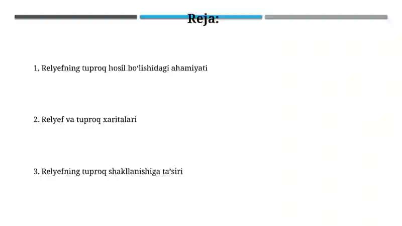 Relyefning tuproq hosil boʻlishidagi ahamiyati 2