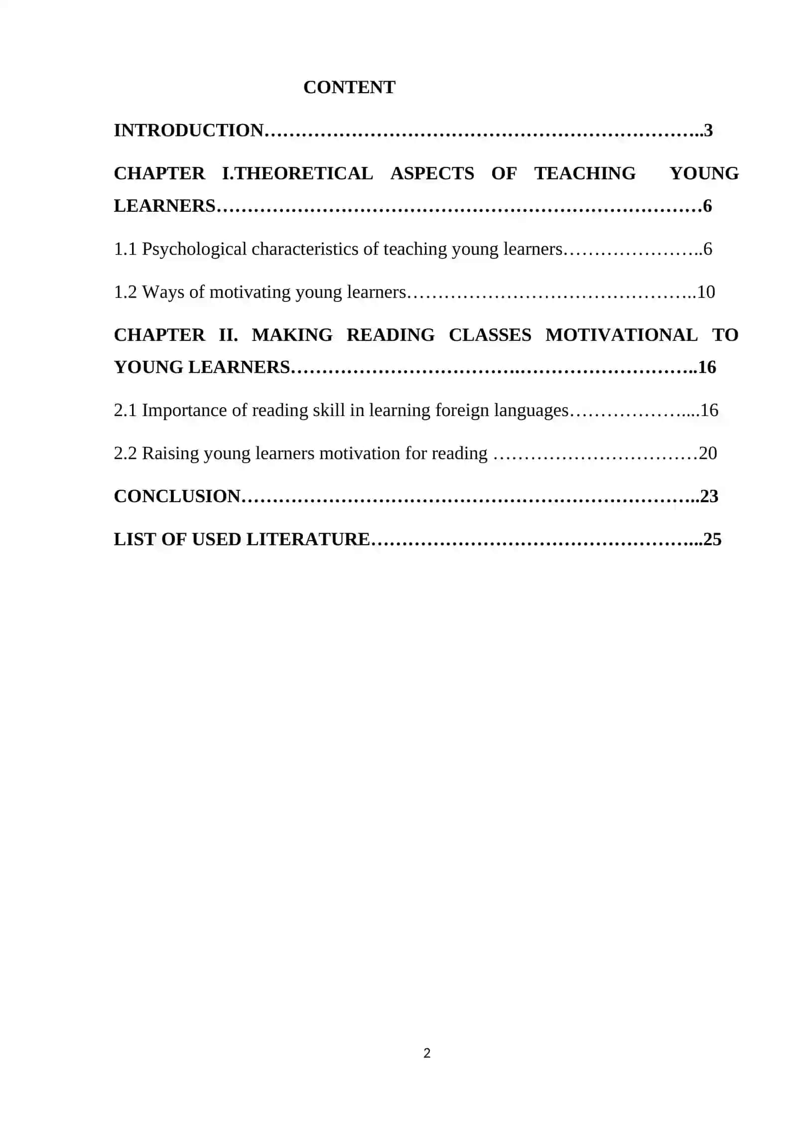 MAKING READING CLASSES MOTIVATIONAL TO YOUNG LEARNERS 2