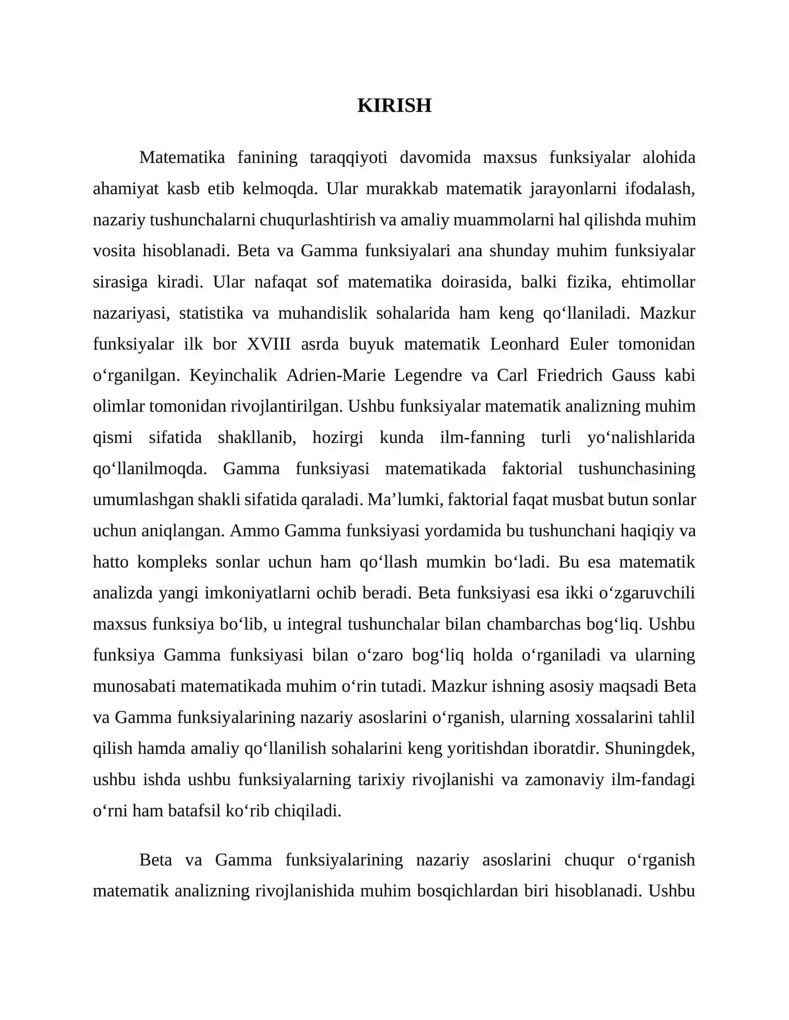 Beta va Gamma funksiyalari 2