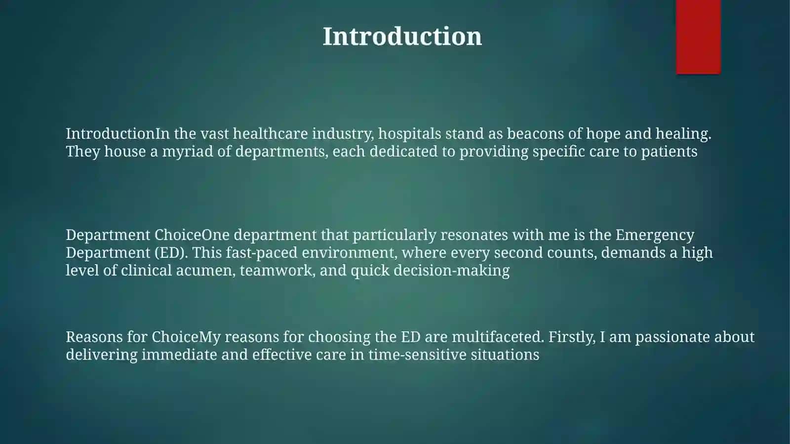 Emergency Department (ED) 2