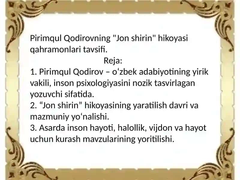 "Jon shirin" hikoyasi 2