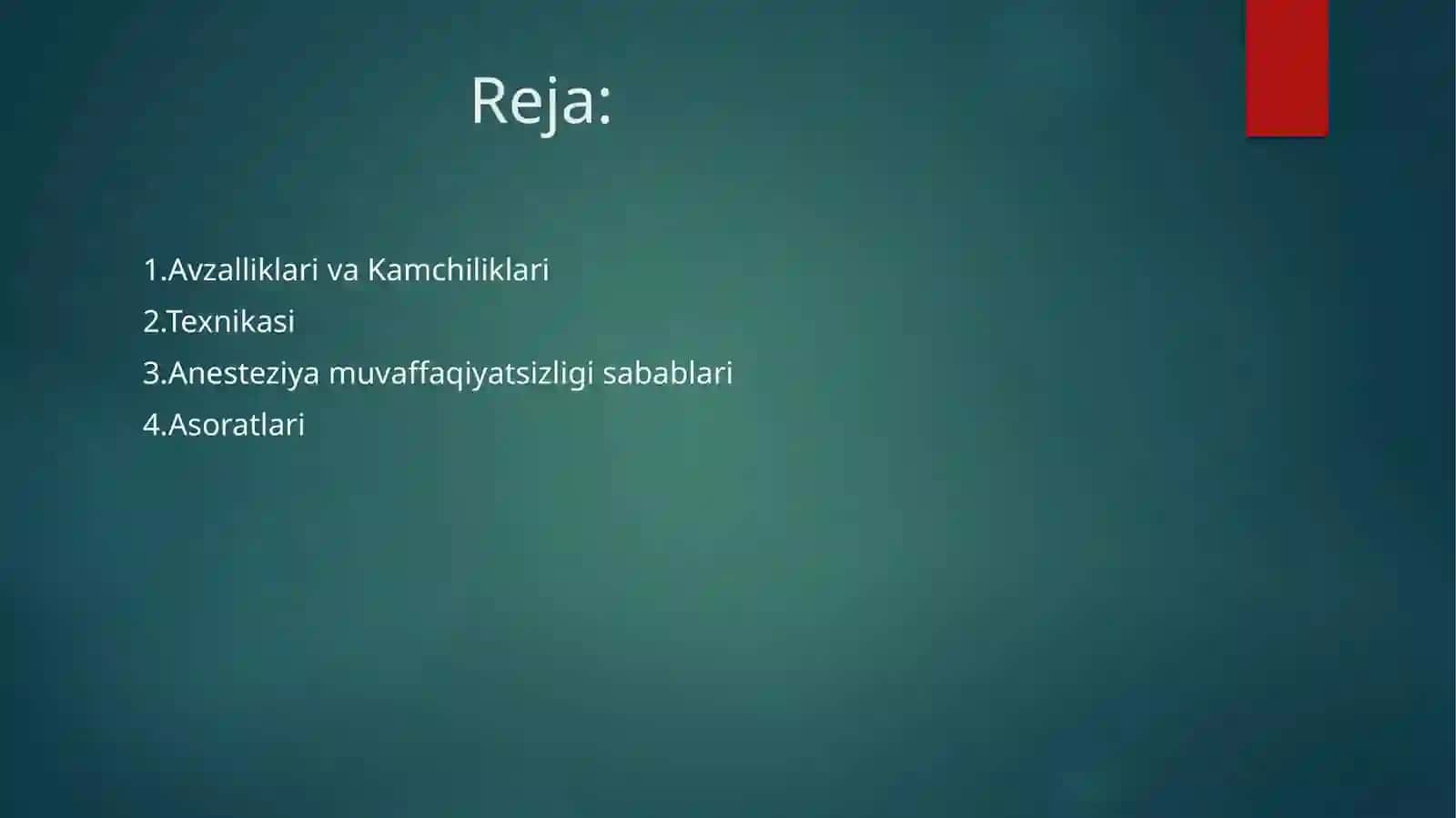Tuberal anesteziya 2