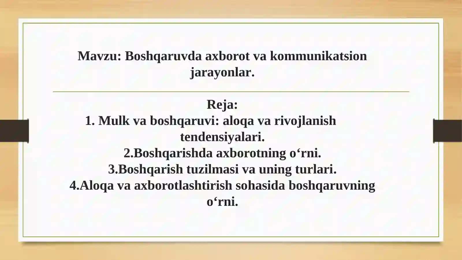 Boshqaruvda axborot va kommunikatsion jarayonlar 2