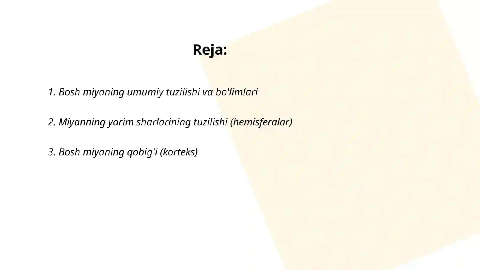 Bosh miyaning tuzilishi 2