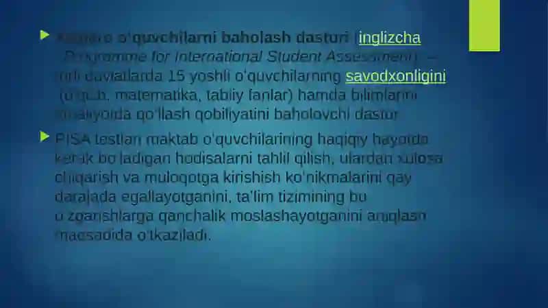 XALQARO BAHOLASH DASTURI 2