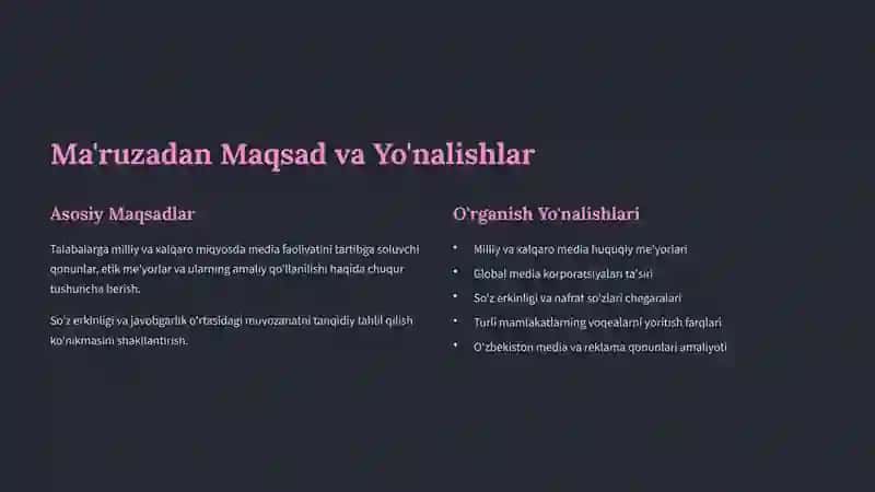 Media Huquqi va Global Media 2