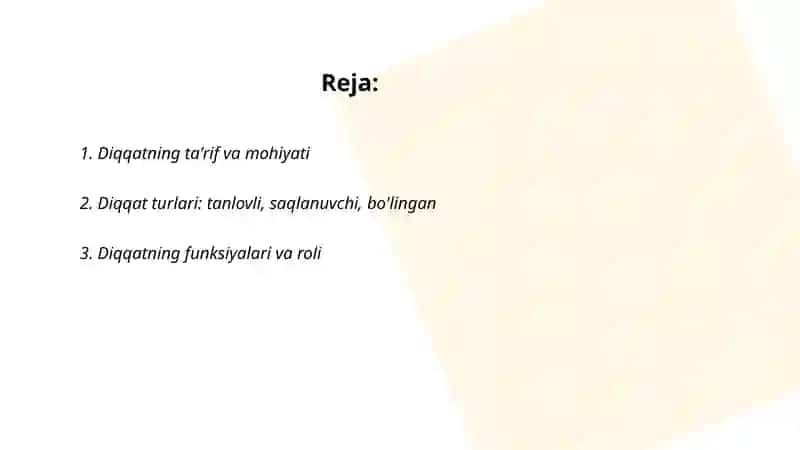 Diqqat haqida tushuncha 2