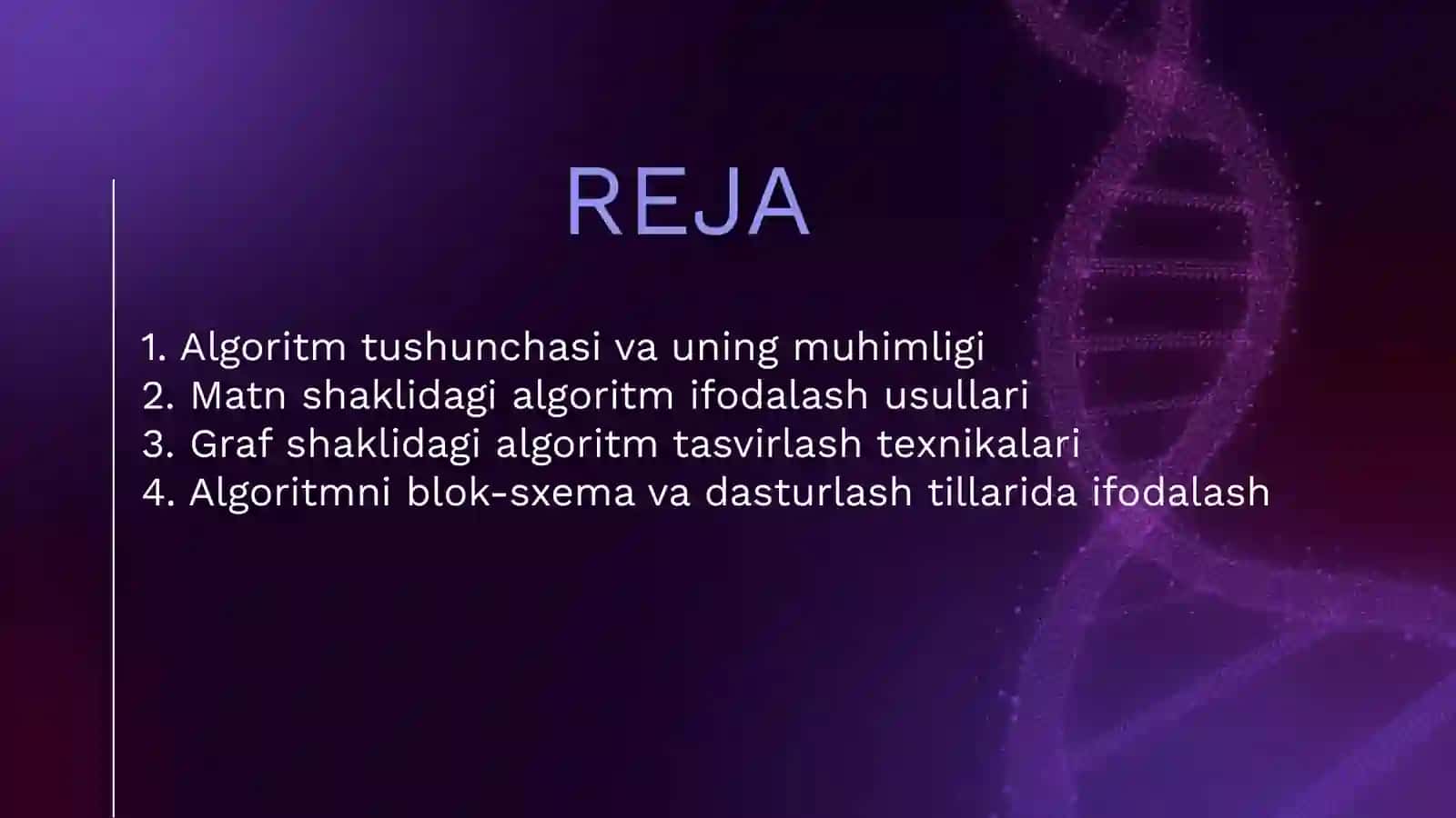 ALGORITMNING TASVIRLASH USULLARI 2
