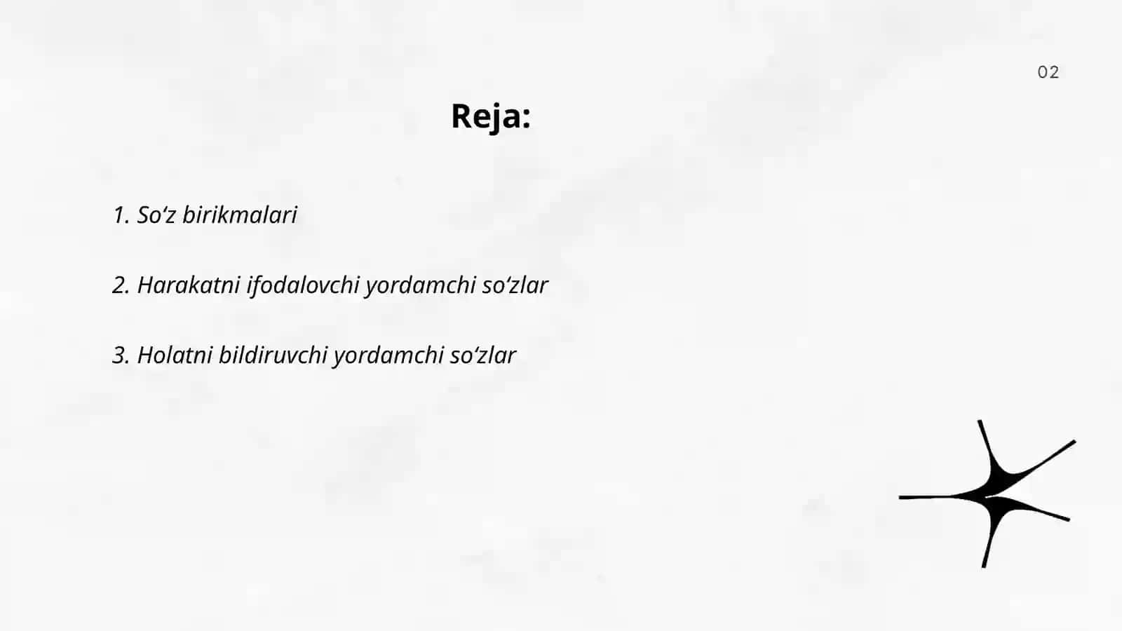 Yordamchi soʻzlar tasnifi 2