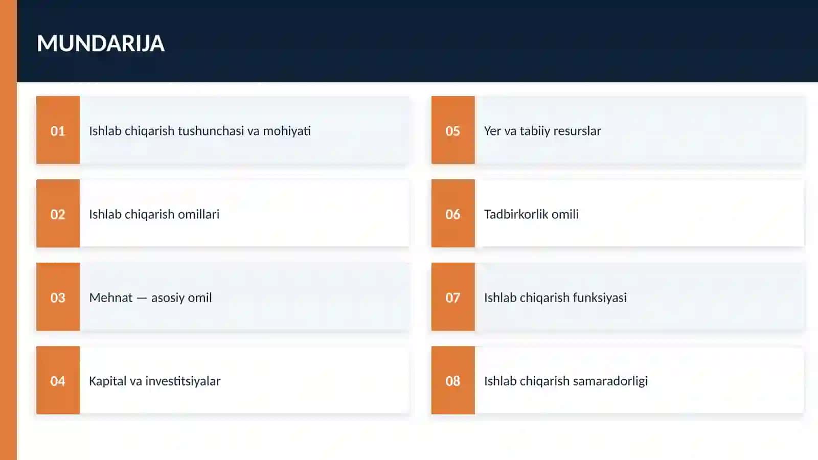 Ishlab chiqarishning iqtisodiy mazmuni 2