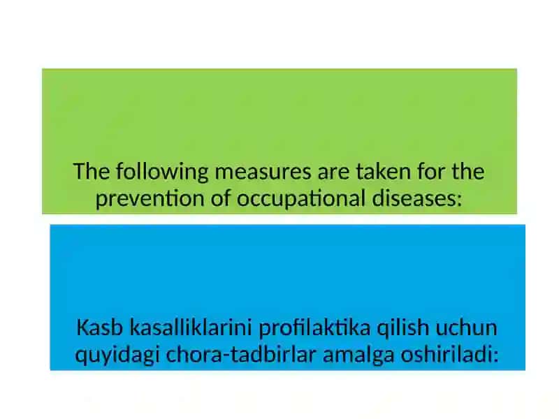 Kasb kasalliklari profilaktikasi 2