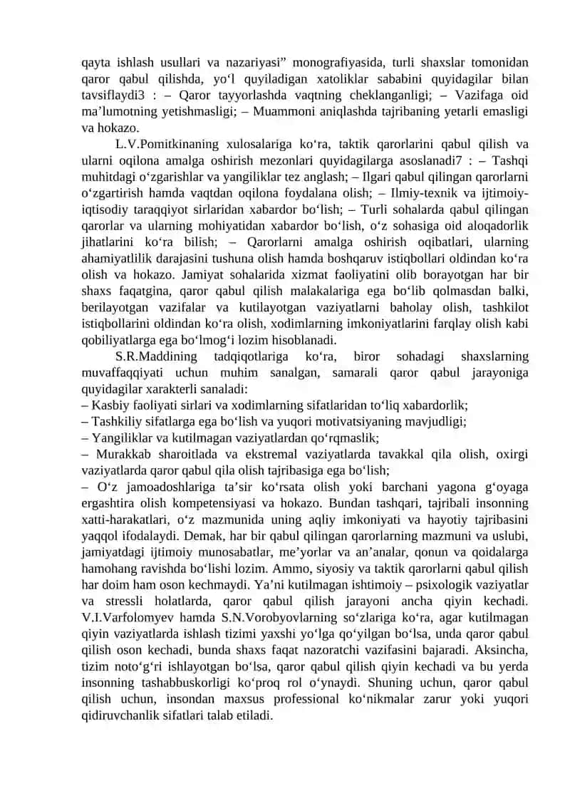Qaror qabul qilish 2