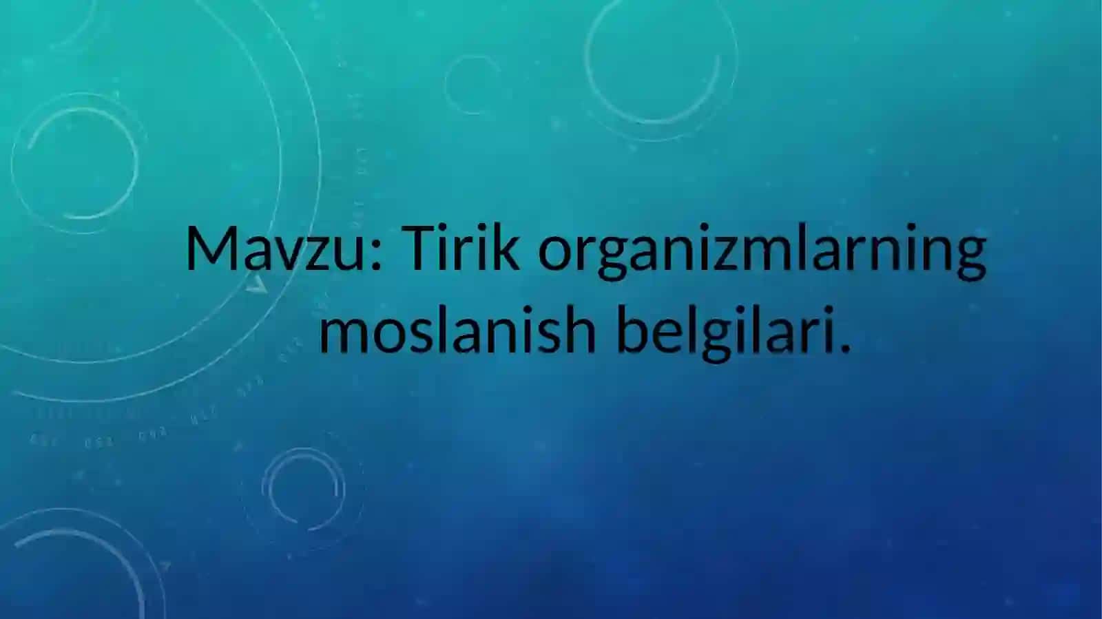 Tirik organizmalar 2