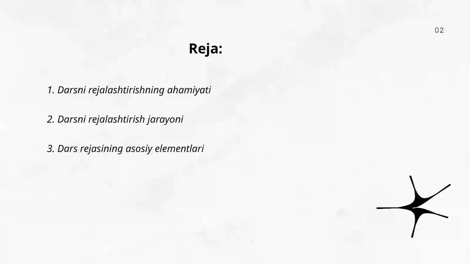 Darsni rejalashtirish 2