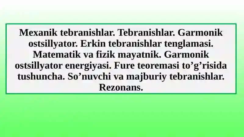 Mexanik tebranishlar 2