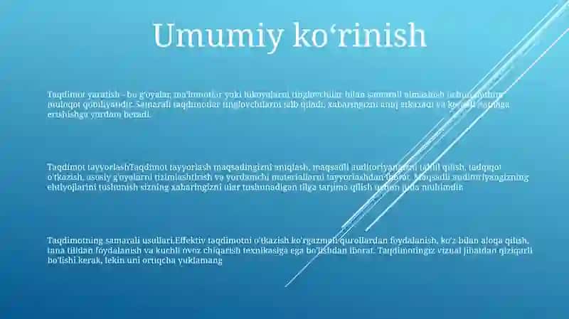 Taqdimot Tayyorlash Kimyoxon Abdumanonova 2