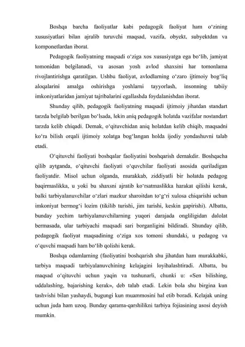 Pedagogik faoliyat va pedagogik mahorat 2