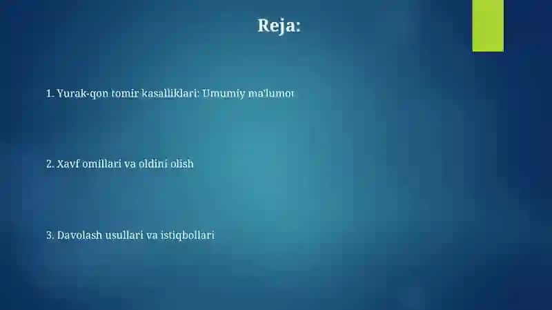 Yurak-qon tomir kasalliklari 2