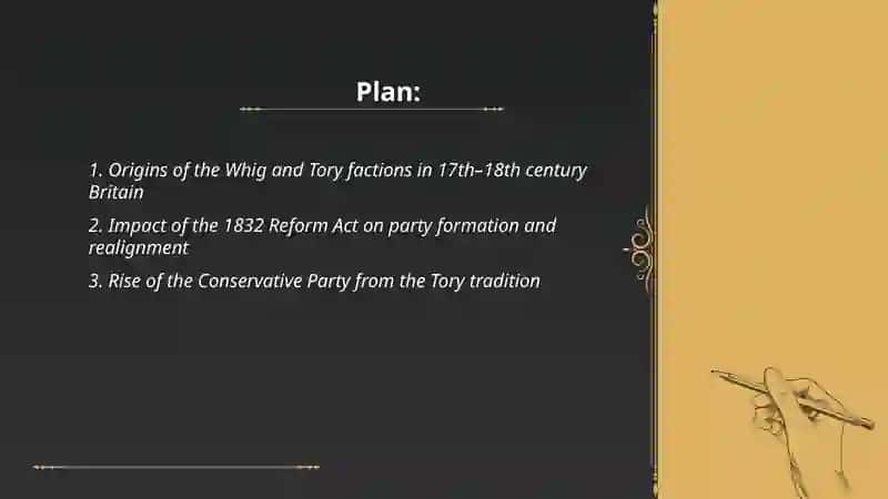 Formation of the political parties in GB 2