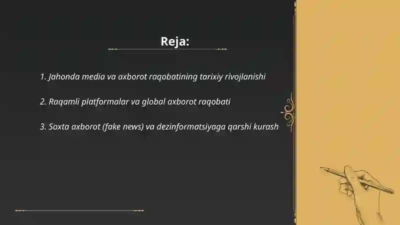 Jahonda media va axborot raqobati 2