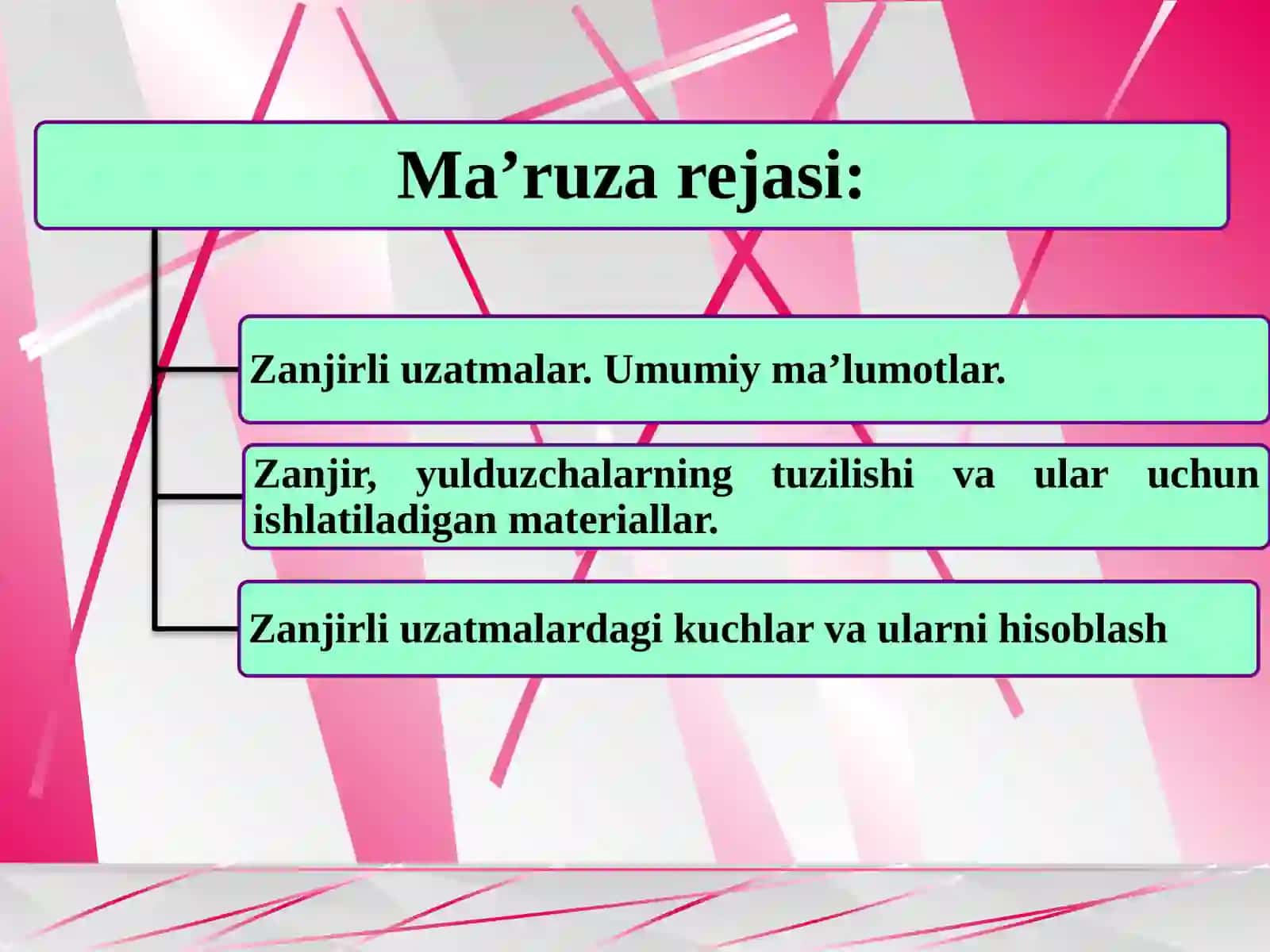 Zanjirli uzatmalar 2