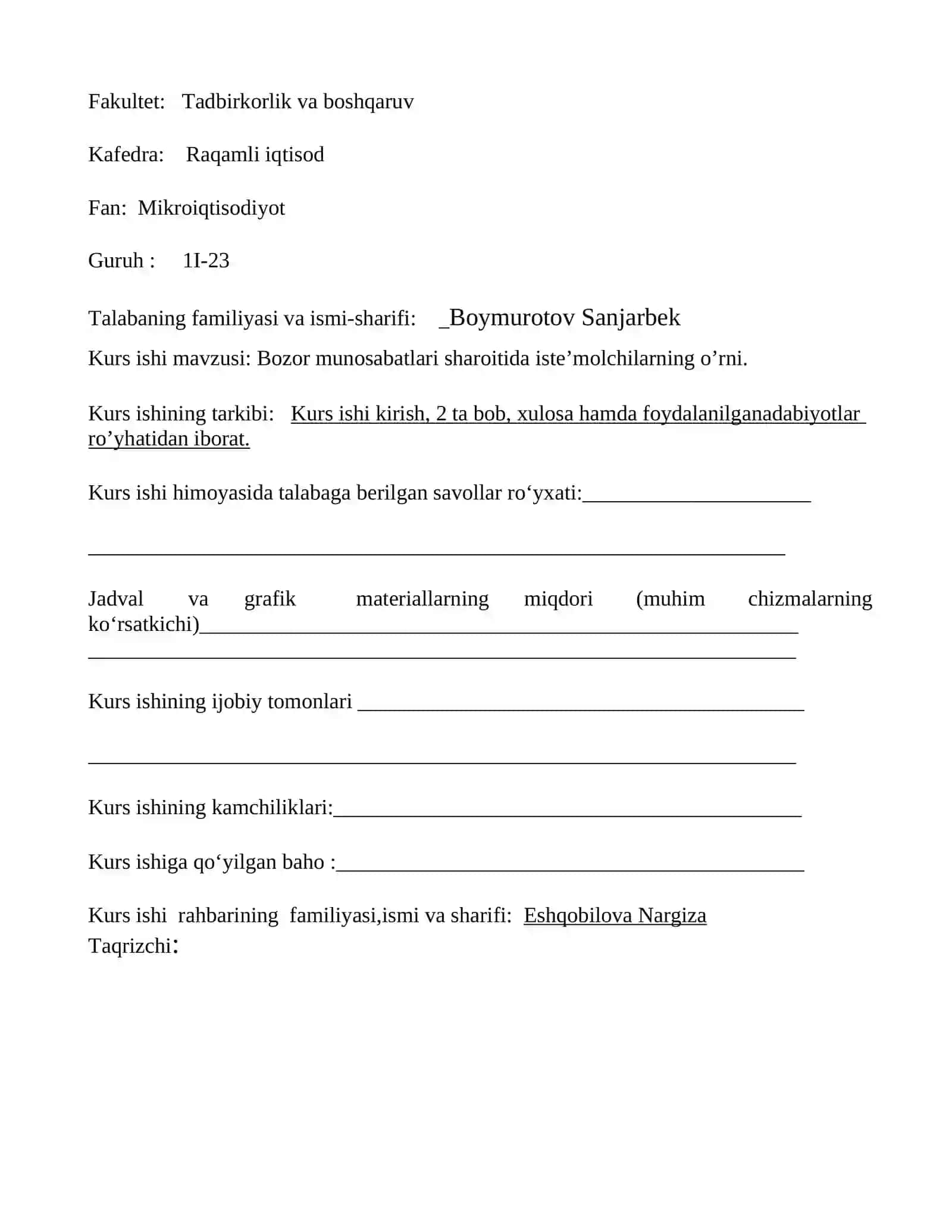 Bozor iqtisodiyotini boshqarish usullari 2