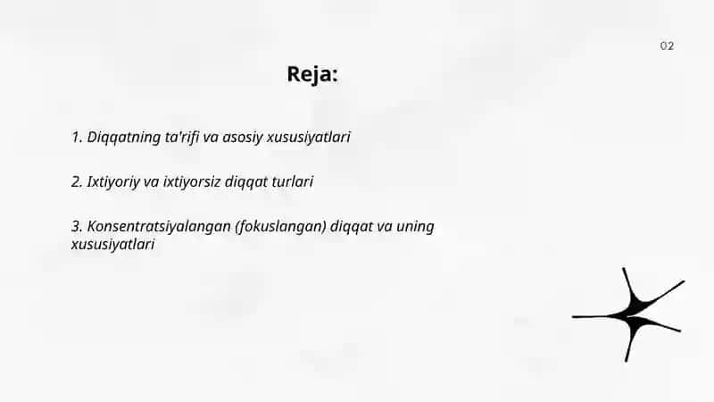 Diqqat turlari va uning xususiyatlari 2